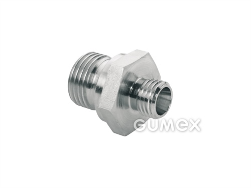 Hochdruck-Hydraulikverschraubung, leichte Reihe, Außengewinde BSPP 1/4" - Außengewinde M12x1,5, 